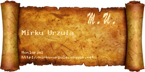 Mirku Urzula névjegykártya